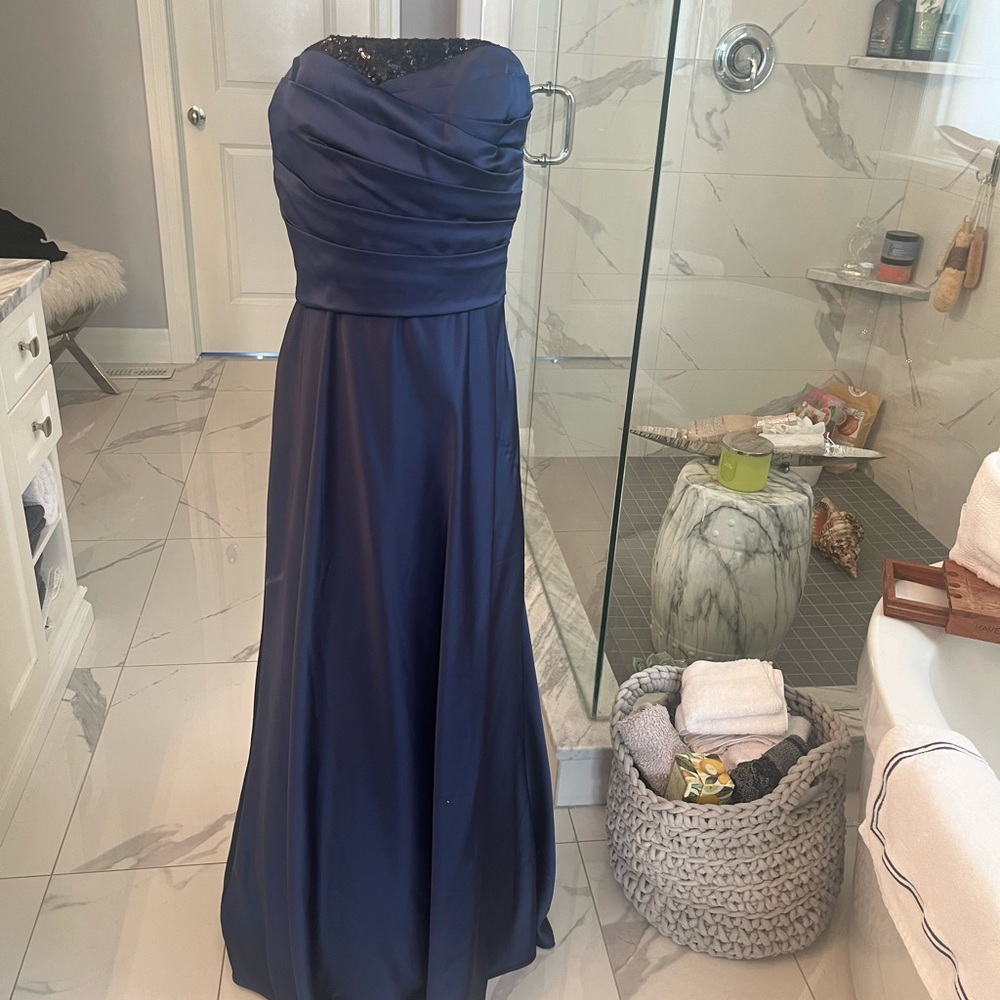 COPY - Ralph Lauren evening, blue bustiers, formal gown, size 6